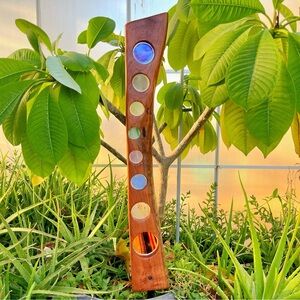 Live Edge Mesquite Stained Glass Suncatchers